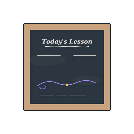InnoPath lesson chalkboard with path diagram
